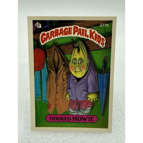 Garbage Pail Kids Topps 1987 Hooked‎ Howie 377b Series 9 Sticker Trading Card - Picture 1 of 2